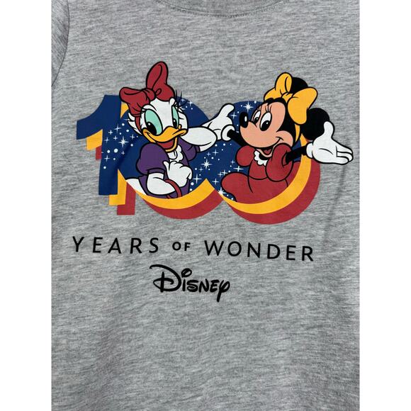 Disney Girls Shirt 100 Years of Wonder with Minnie and Daisy, Size 7/8 - Picture 1 of 5